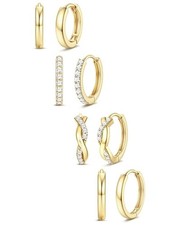 Small Gold Hoop Earrings for Women Trendy 14K Gold Plated 14K Gold Style2