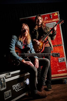 Swedish musicians Joakim Nilsson Jonatan Larocca Ramm of hard rock- Old Photo 1