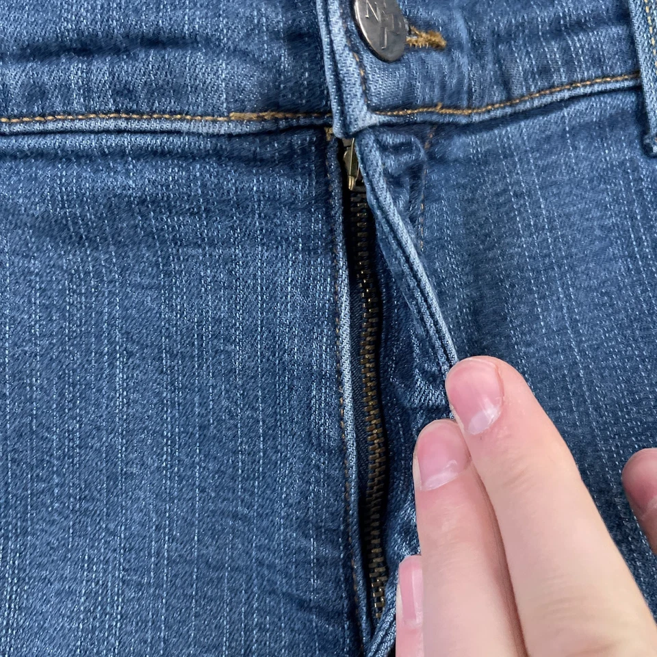 NYDJ Jean Womens 18 Blue Straight Leg High Rise Stretch Denim Made in USA - Image 3 of 4