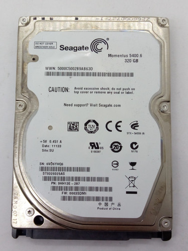 SEAGATE ***ST9320325AS***320GB *** SATA HDD Notebook 2,5 Zoll #NFP1751
