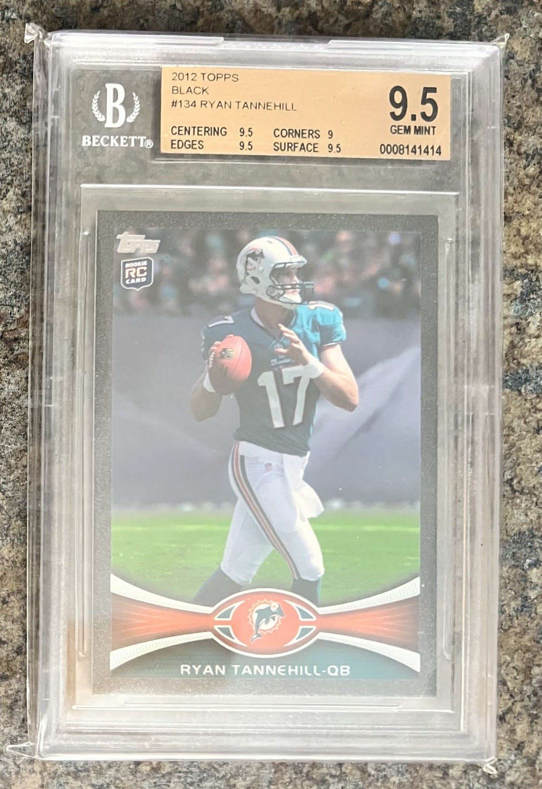 Ryan Tannehill Rookie Card RC 2012 Topps #134 BLACK /57 BGS 9.5