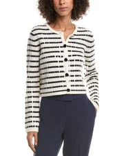 Derek Lam 10 Crosby Nebula Sequin Wool-Blend Cardigan Women's White S