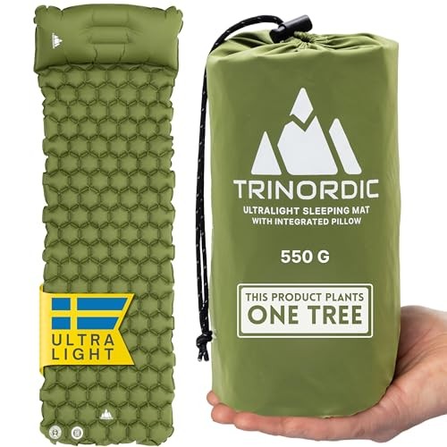 Ultralight Inflatable Camping Mat - With Integrated Pillow – 