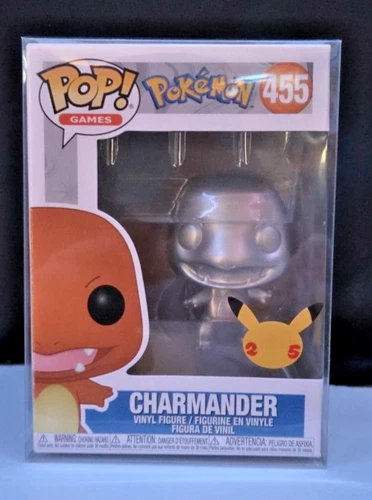 Funko POP! Games Pokemon Charmander #455 Metallic Silver 25 Year Celebration