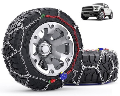 Snow-Chains Auto Fixing 1 Min Quick Installation Tire-Chains, Heavy-Duty Emer...