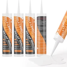 WELLUCK RV Roof Sealant Self Leveling Lap White, Flexible Repair... 