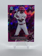 Marketplace image: 2022 Bowman Chrome Sapphire Justice Thompson Padparadscha 1/1 1ST RC