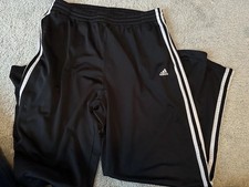 VTG 2002 Adidas Logo Jogger Sweatpants Black Unisex Medium