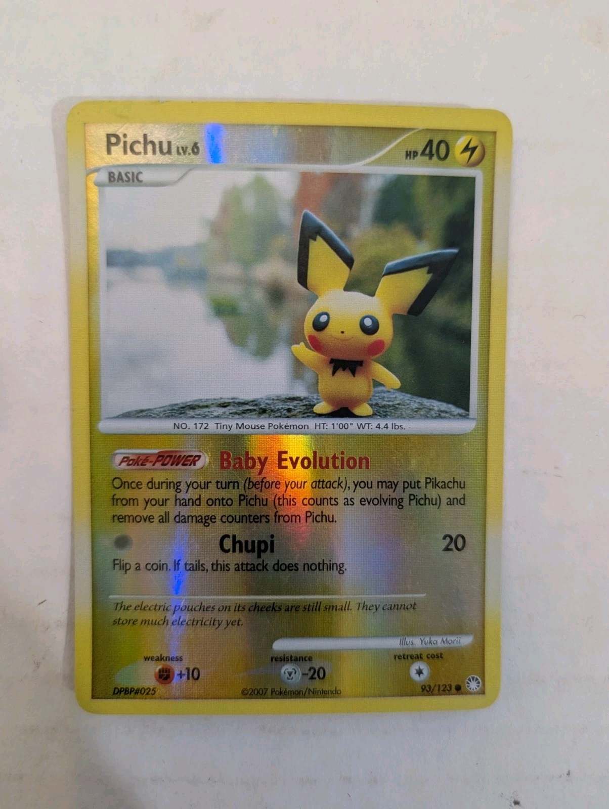 Pichu - 93/123 - Reverse Holo - Diamond & Pearl: Mysterious Treasures - LP