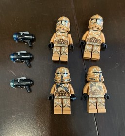 LEGO Star  Wars Clone Geonosis Airborne And Camouflage Trooper Lot Of 4