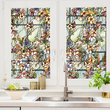 Artscape Trellis Privacy Window Film Vibrant Colored Pattern Non-Adhesive Uv