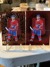 Cole Caufield  2023-24 Upper Deck Extended Hockey Seeing Red SR-93 Gold + 1 RED