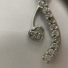 10K White Gold  19 Diamonds Infinity-Heart Pendant  1.1g — photo 7