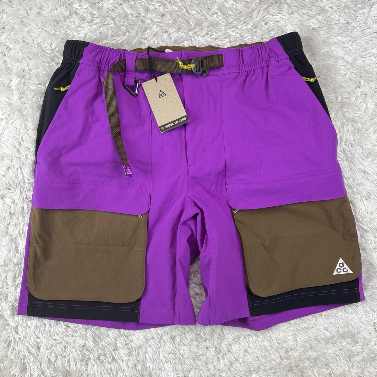 Nike ACG Smith Summit Cargo Shorts HV0593-551 Size L Purple | eBay