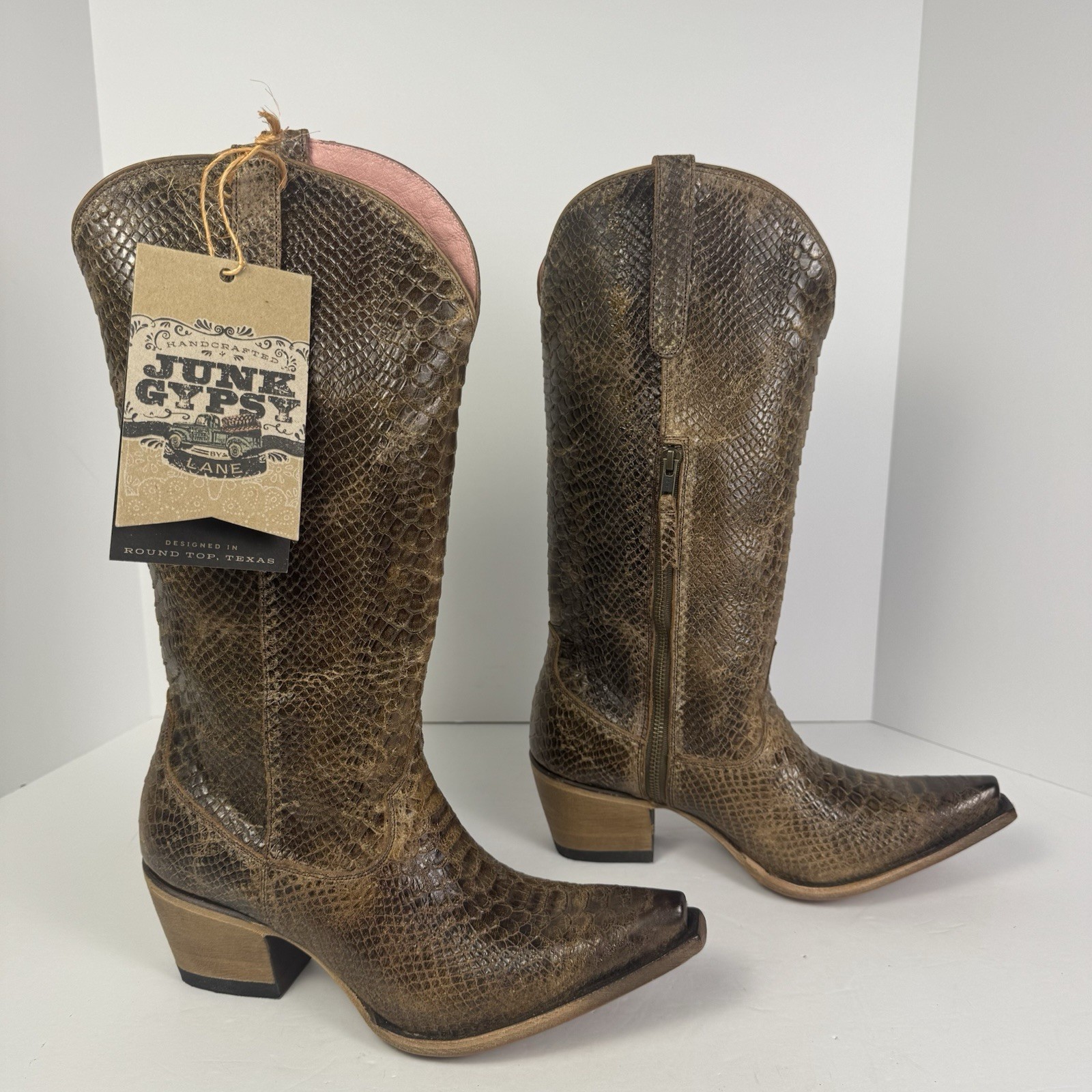 Junk Gypsy by Lane Desert Highway Womens 11B Cowboy Boots Brownbelly JG0064B NIB