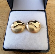 Ohrstecker, Gelbgold 585 14K, mattiert, diama...
