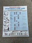 WINCHESTER-WESTERN Sportsman’s Game Guide Vtg Tin Store Sign 23" x 28" Shells