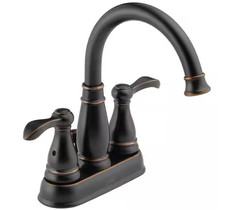 Delta Porter 4 in. Centerset 2-Handle Bathroom Faucet in Oil Rubbed Bronze