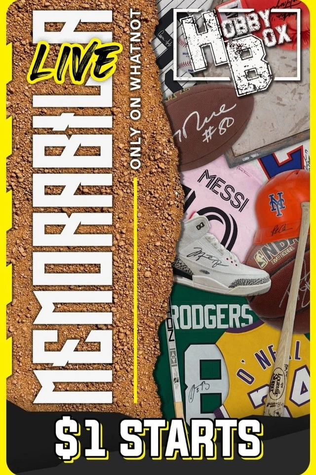 🚨ALL SPORTS MEMORABILIA $1 STARTS 🔥