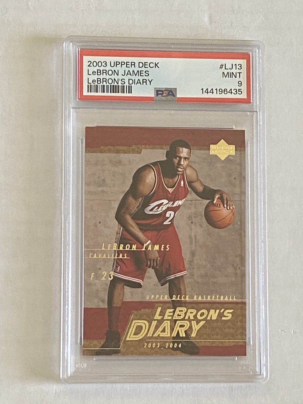2003 UPPER DECK LEBRON'S DIARY #LJ13 LEBRON JAMES ROOKIE RC PSA 9