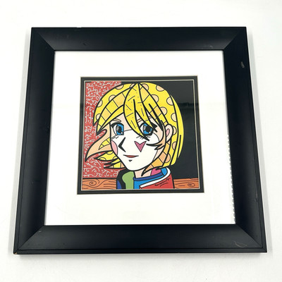 Romero Britto Portrait Tokyo 06  Fine Art Print Pop Art Matted Framed