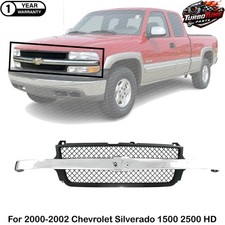 Grille Assembly Black Shell For 2000 2001 2002 Chevrolet Silverado 1500 2500 Hd Grille Assembly Black Shell For 2000 2001 2002 Chevrolet Silverado 1500 2500 Hd