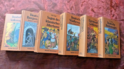 6 Bücher über Deutsche, germanische und antike Sagen (Titel in Beschreibung)
