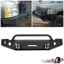 Off-road Steel Front Bumper w/ Winch Plate for 2007-2013 Chevy Silverado 1500