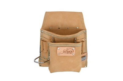 OX Tools Trade Series Suede Leather Tool/Fastener Pouch - 8 8 Pocket, beige 