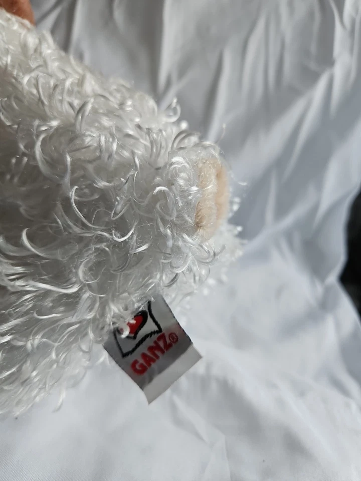 Ganz Webkinz 8” Lamb White Curly Plush Stuffed Animal Toy No Code  - Image 3 of 3