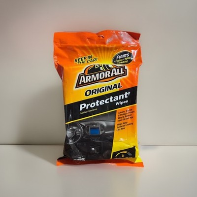 (60-Pk) Armor All ~ Interior Vinyl Rubber ORIGINAL UV PROTECTANT Cleaner Wipes