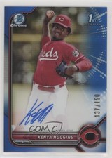 2022 Bowman Draft Chrome Pick Blue Refractor /150 Kenya Huggins #CDA-KH Auto nd3