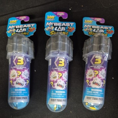(3) MrBeast Lab Swarms Test Tube Pac* Mystery Micro Beasts Moose Toys (NEW)