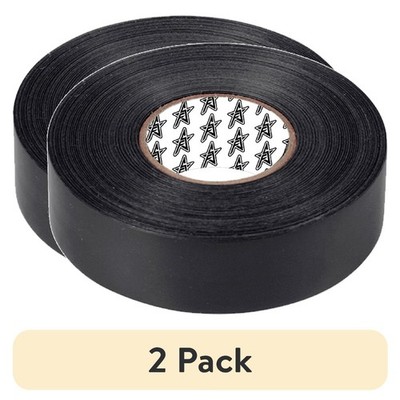 2 Pack 0.95 Inch x 60 Feet Black Ice Hockey Stick Grip Tape Roll