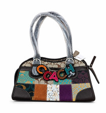 Coach Patchwork Multicolor Satchel Top Handle...