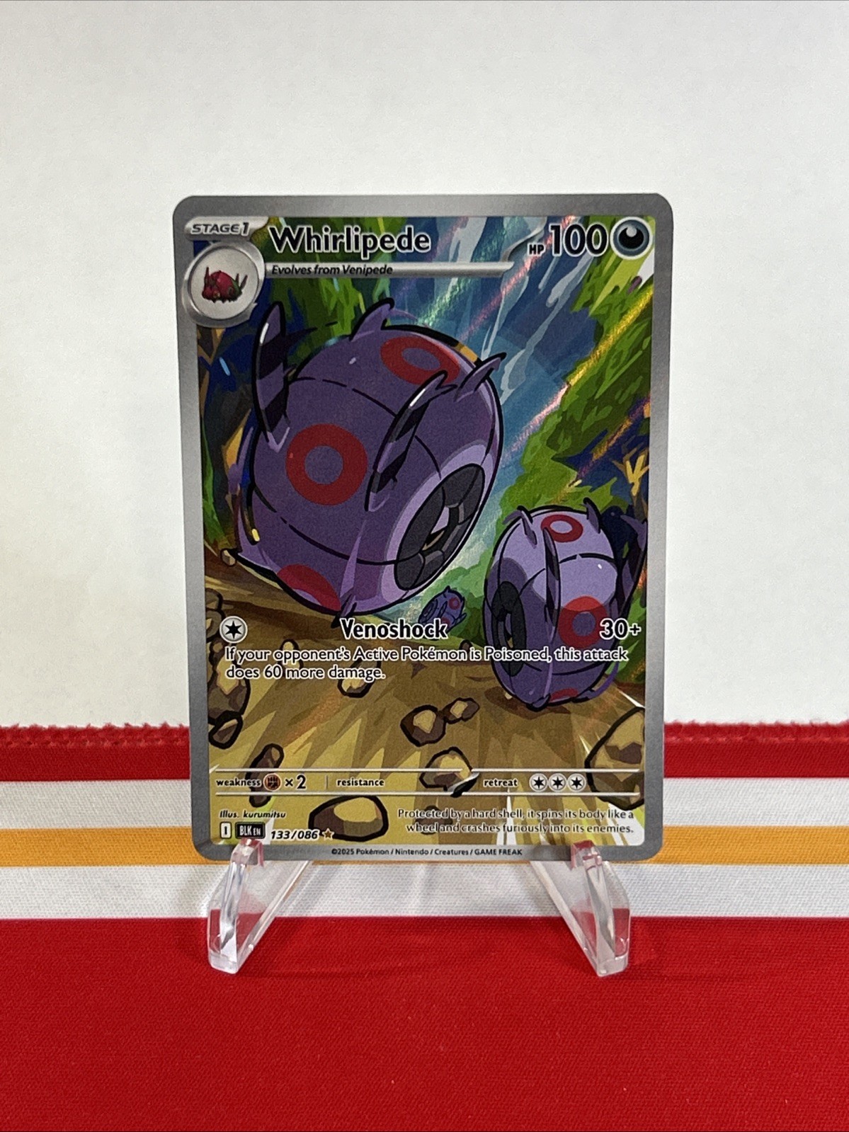 Pokémon TCG Whirlipede Card Black Bolt (BLK) Sv: 133/086