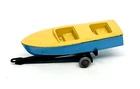 Matchbox Lesney Regular Wheels 48 Meteor Sports Boat in beige, blue hull, nmint!
