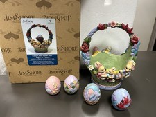 2020 Jim Shore 'Easter Cheer is Found Here'   EASTER Basket w/cardinals &4  eggs
