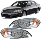 Headlights Halogen For 2006-2013 Chevrolet Impala Headlamp Driver+Passenger Side