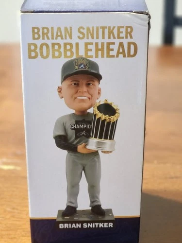 Atlanta Braves Brian Snitker World Series Trophy Bobblehead