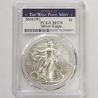 2014-(W) Silver Eagle PCGS MS70 Struck at West Point Mint