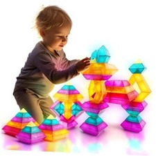 Building Block Sets for Kids 3 4 5 6 Year Old, 30 Pcs Yellow  purple  blue