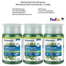 Tetesept Bath Salt Cold Season 98 Natural with 6 Essential Oils 3x600g