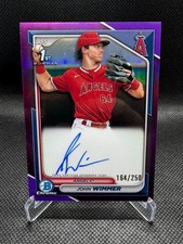 John Wimmer Auto /250 2024 Bowman Chrome Purple Refractor Los Angeles Angels