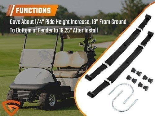 Golf Cart Rear Leaf Springs (4Leaf) Fit Club Car Precedent 2004+, Heavy Duty 2PC - Picture 13 of 22