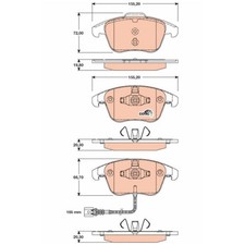 Satz Bremsbeläge Bremsklötze vorne für VW Sharan 7N1 Tiguan 5N | 24643137