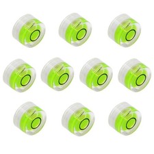 WOYISEPG 10Pcs Bubble Spirit Levels Mini Circular Bullseye Level Green