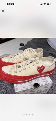 commes des garcon x converse sneakers (US 7 womens /5 mens ) unisex