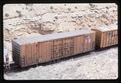 Original Slide UP #451184 Boxcar BI-70-15 Union Pacific 1988 Action