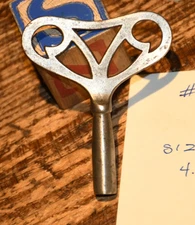 Vintage Iron Scroll type large clock Key Size 9 #k30 4.5mm